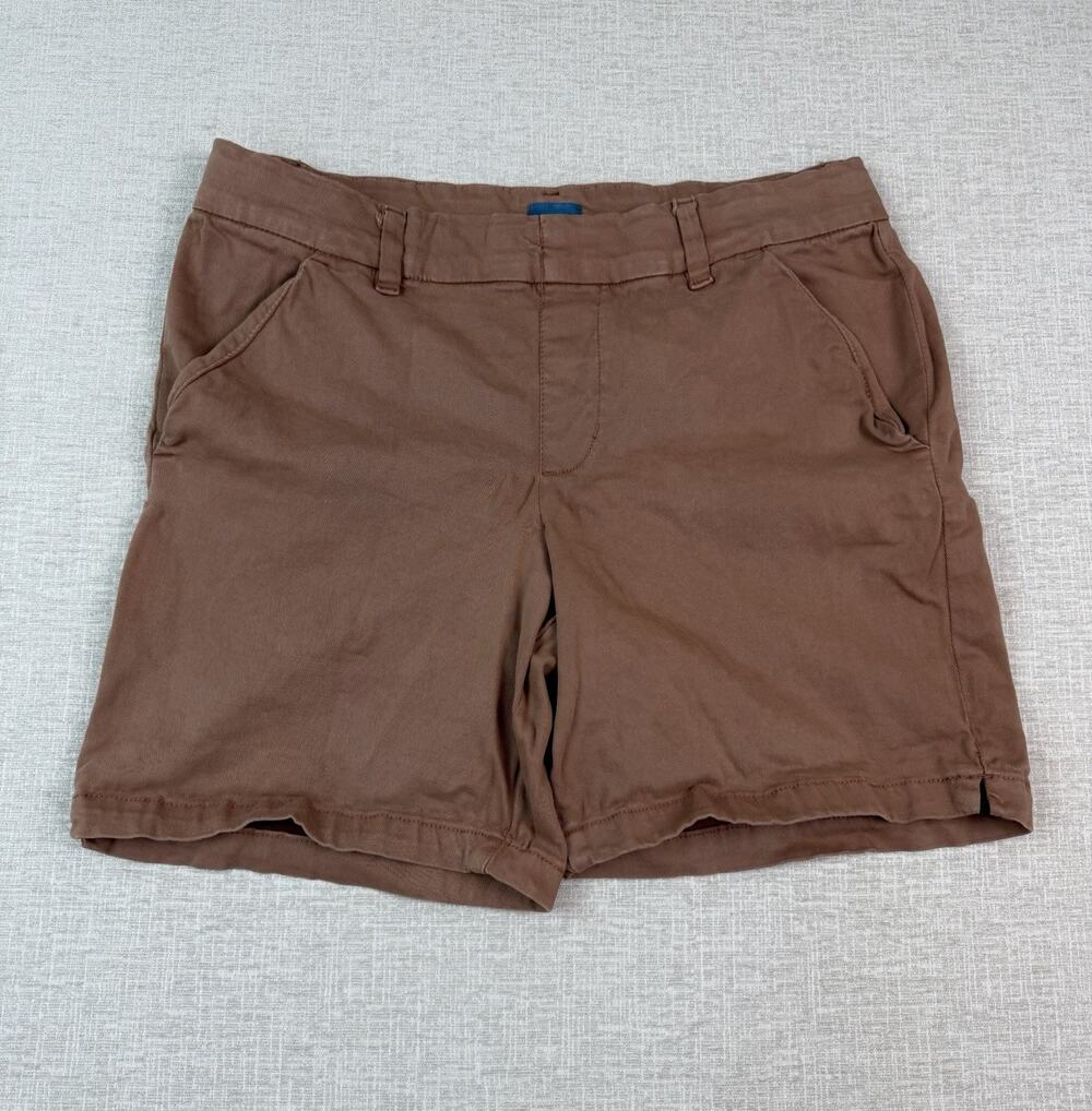 JAG Maddie Womens Size 12 Brown Chino Shorts 8” Inseam Stretch Cotton Casual